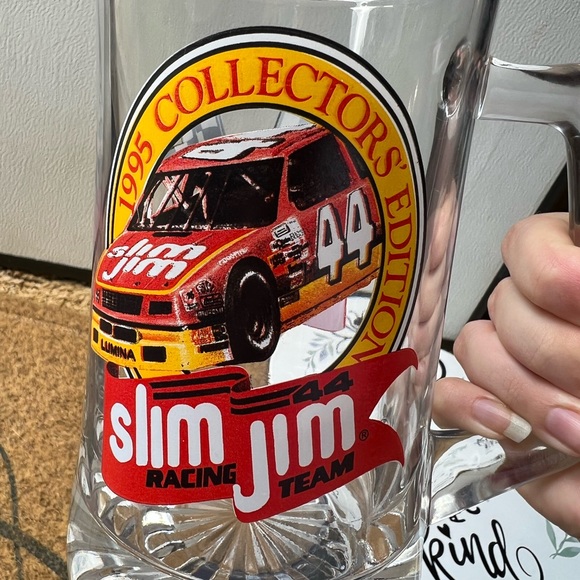 Vintage 1995 collections addition Slim Jim racing heavy glass mug - Picture 16 of 16